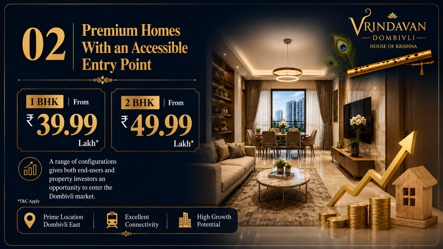 Amenities and Krishna Temple